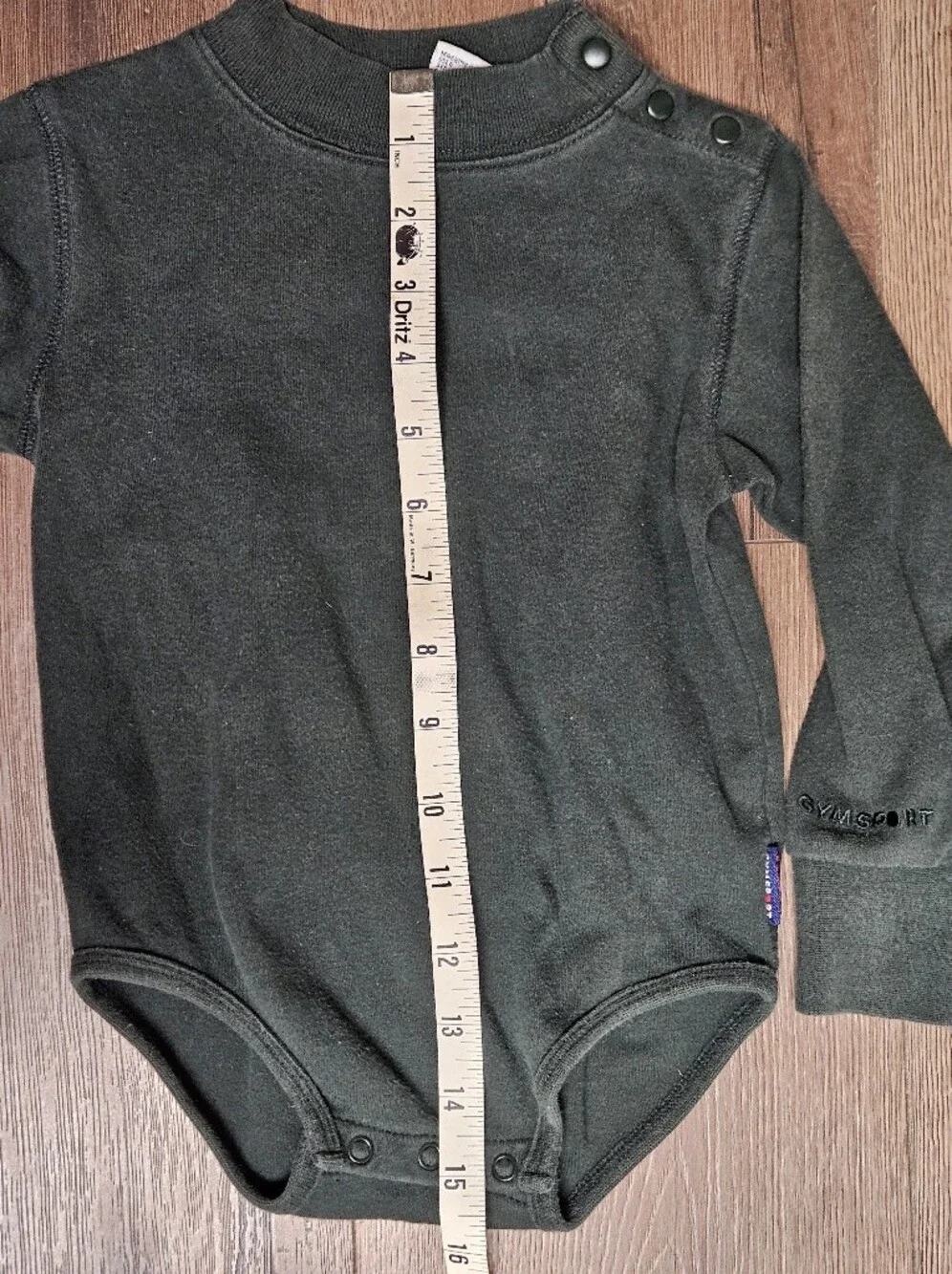 Vintage Gymboree Gymsport Dark Green Long-Sleeve Bodysuit